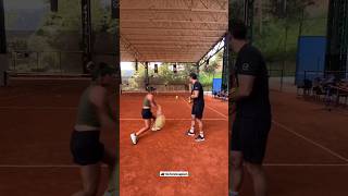 Intense backhand drill for 14 year old Sabrina Balderrama from 🇻🇪 🎥 tennisapien6367 [upl. by Erica]