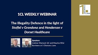 The Illegality Defence in the light of Stoffel v Grondona and Henderson v Dorset Healthcare [upl. by Aihsekan]