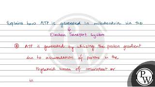 Chemiosmotic theory of ATP synthesis in chloroplasts and mitochondria is based on [upl. by Alimrahs]