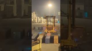 Straddle carrier Container handling Container terminal amazing shortsvideo beautiful [upl. by Trudi699]