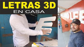 Como hacer letras 3D corporeas en casa [upl. by Wiskind]