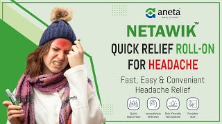 NETAWIK Headache Roll On  Fast Cooling Migraine Roll On for Headache Relief Sinus Screentime [upl. by Novhaj]