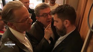 Mélenchon et la quotpolice politiquequot  les images de la rixe [upl. by Htomit]