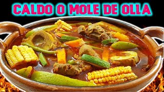 RECETA DE MOLE DE OLLA  RECETA DE CALDO DE OLLA  MOLE DE OLLA SUPER FÁCIL [upl. by Mittel]