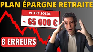 PER  8 erreurs à 65 000€ que TU dois éviter avec ton Plan Epargne retraite ❌ [upl. by Gladys]