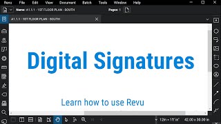 Bluebeam Revu Digital Signatures [upl. by June]