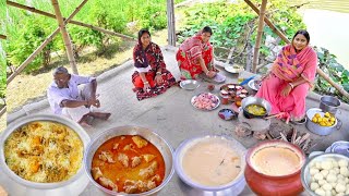 পুজো স্পেশাল মটন বিরিয়ানিচিকেন চাপ রেসিপি সাথে দই মিষ্টি পায়েস  mutton biriyani recipe [upl. by Hagile33]