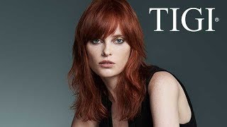 How To Interior Flow  Layered Hair with Fringe  Cut amp Style  TIGI Copyright  copyrightyourhair [upl. by Macnair104]