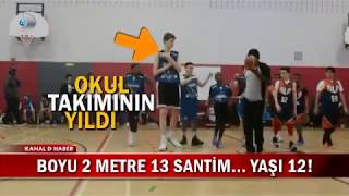 12 Yaşında Boyu 2 Metre 13 Santim [upl. by Ecitnerp]