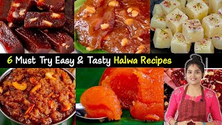 நாவில் கரையும் 6வித ஹல்வா ஈசியான செய்முறையில் 6 Halwa Recipe in Tamil  halwa in tamil  easy halwa [upl. by Dranoc]