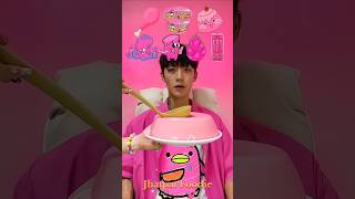 Random Pink Food ASMR Eating 🩷🍧💖 mukbang cure short [upl. by Drape]