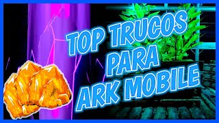 ✨TOP MEJORES TRUCOS PARA ARK MOBILE✨  FARMEO DE AMBAR CONSTRUCCIÓN Y MÁS 😉 [upl. by Akienat507]