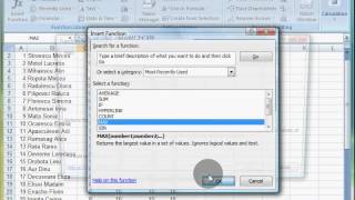 Exl2007 16 Inserarea functiilor statistice de calcul pt medie min max respectiv de numarare pt o conditie [upl. by Foy]