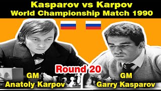 Garry Kasparov vs Anatoly Karpov  World Championship match 1990 2 legends [upl. by Htbazile241]