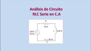 Análisis de Circuitos RLC en Corriente Alterna Diagrama Fasorial Ejercicio Resuelto [upl. by Grochow757]