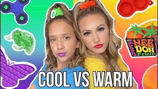 WARM 🧡☀️ VS COOL 💜🦋 COLOR FIDGET SHOPPING CHALLENGE [upl. by Acirne672]