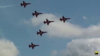 Patrouille Suisse  Swiss Air Force jet aerobatic display team  Sanicole Airshow 2017 [upl. by Stanislaus]