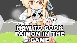 how to cook emergency food paimon  genshin impact [upl. by Tabber]