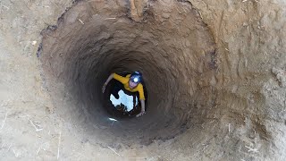 30 Days Start to Finish Build Deep Hole Water Well  Dig Hole in The Underground  Living Off Grid [upl. by Lerrej]