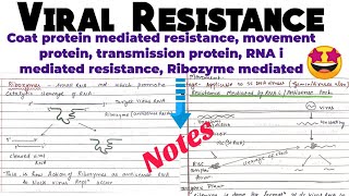 Viral Resistance  Transgenic plantsplantbiotechnology notes 🤩 [upl. by Kciredes590]