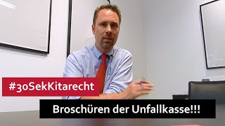 30SekKitarecht Folge 31  Die Broschüren der Unfallkasse für Kitas [upl. by Pincas832]