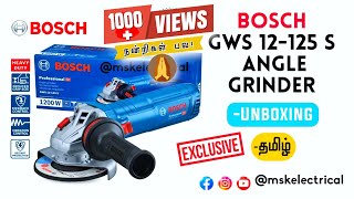 BOSCH GWS 12125 S Angle Grinder Unboxing  Tamil [upl. by Guillermo]