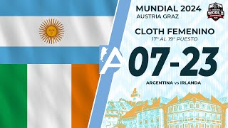 ARGENTINA VS IRLANDA  CLOTH Femenino  Dodgeball World Championship  Austria 2024 SOLO 1° TIEMPO [upl. by Adnohsirk]