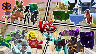 Mowzies Mobs vs Lenders Cataclysm vs all Mutants vs Twilight Forest  Minecraft Mob battle royale [upl. by Olvan]