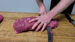 How to Butcher Flat Iron Steak Butchersecretsteak 3 [upl. by Power]