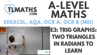 ALevel Maths E309 Trig Graphs Two Triangles in Radians to Learn [upl. by Tanya]