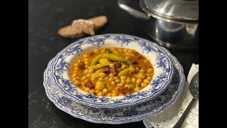 Receta de Garbanzos con Chorizo l celestedelabanda [upl. by Rivera434]