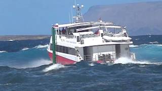 Ferry to Isla Graciosa on a windy daymp4 [upl. by Kirshbaum]