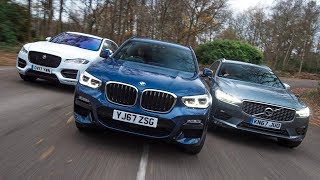 BMW X3 vs Volvo XC60 vs Jaguar FPace [upl. by Akemot]