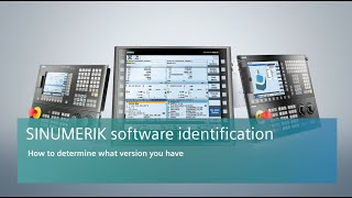 SINUMERIK software identification [upl. by Norved]