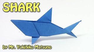 Origami SHARK  Origami easy tutorial [upl. by Hooker]