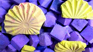 💜Mass Crush  Purple Cubes and Yellow  ASMR  Satisfying byASMRgymchalkIndonesia💛 [upl. by Selway]