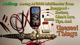 Aneng An8008 Multimeter From Banggood  Review Ohms Law Tips And Unusual Things [upl. by Kristofer]