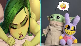 Grogu and Jax React to INSIDE OUT 2 and DIGITAL CIRCUS Animations  TikTok Funny Videos  5 [upl. by Ender]