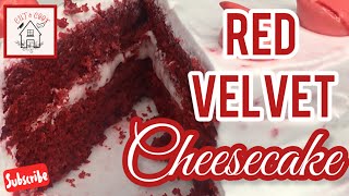 RED VELVET CHEESCAKE AT HOME  STEP BY STEP  RECIPE  CUT AND COOK [upl. by Mireielle]