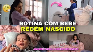 ROTINA COM BEBÊ RECÉM NASCIDO  CORPO PÓS PARTO CESÁREA [upl. by Othelia]