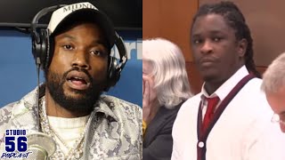 Meek Mill REACTS To Young Thug LYRICS Being USED amp Read In YSL RICO Trial “GOT ME SCARED TO DO [upl. by Negam997]