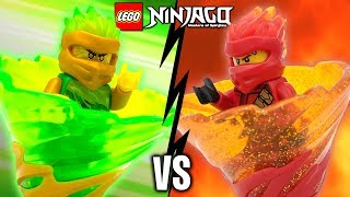 LLOYD vs KAI LEGO Ninjago Spinjitzu Slam Battle amp Spinner Sets Review 70681 70674 [upl. by Akived412]