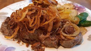 Roast Beef with Onions Recipe  Zwiebel Rostbraten Rezept [upl. by Hardner]