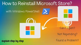 How to Remove and Reinstall Microsoft Store  Windows Trick [upl. by Nosnhoj]