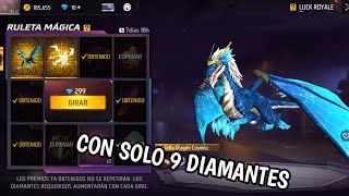 SACANDO EL ALA DELTA DRAGON CONMICO EN LA RULETA MÁGICA DE FREE FIRE [upl. by Enaerb616]