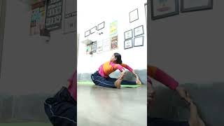 Demonstration of parivrtta upavistha konasana unlock flexibility amp balance [upl. by Arehs814]