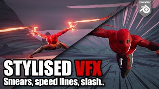 Smears Speed Lines dust trails stylised 2D and 3D FXs in Blender [upl. by Oetam]