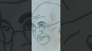 beautiful Gandhiji drawing ❤ art drawing shorts [upl. by Sanjiv]