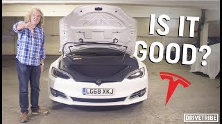 James May reviews the Tesla Model S P100D [upl. by Ainessey115]