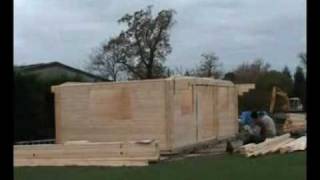 Timelapse of a log cabin being built [upl. by Shanleigh]